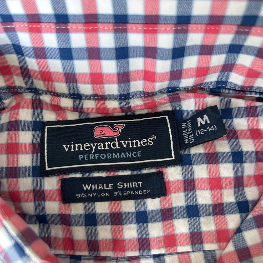 Vineyard Vines Shirt Boys M (12-14) Performance Button Down